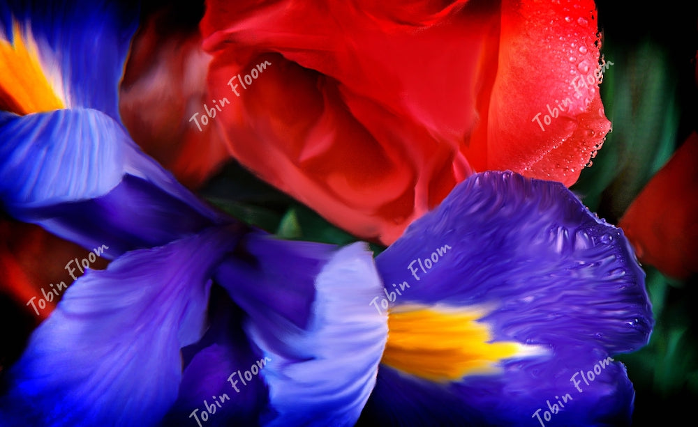 Floral: Red and purple