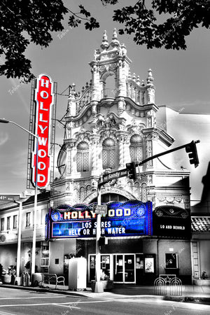 Hollywood Sign part bnw n color